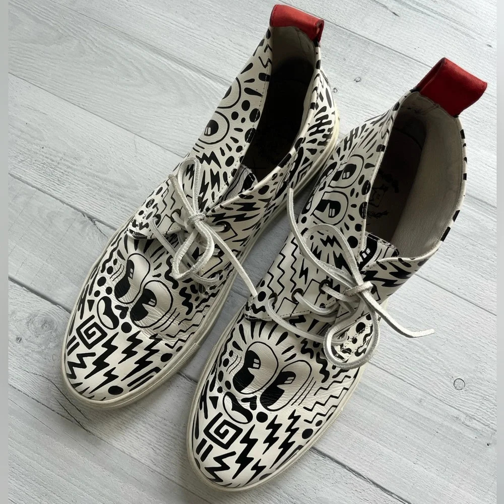 RARE DEL TORO x PEPSI LIVE FOR NOW Eduardo Hattie Graffiti Chukka Sneakers Sz 11 - Picture 8 of 11